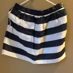 Striped navy blue and white skirt